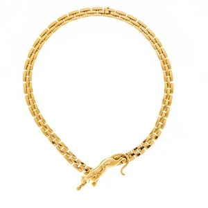 Cartier Panthere Maillion 18k Yellow Gold Necklace Original Box & Paperwork - Picture 1 of 10