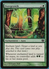 Overgrowth FOIL 9th Edition HEAVILY PLD Green Common CARD (148188) ABUGames