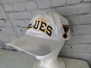 Vintage Starter St Louis Blues Snapback Hat Cap NHL White 90s #7 - Picture 1 of 8