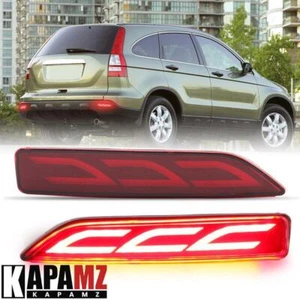 Par de luces reflectoras de parachoques trasero LED para Honda CRV CR-V 2007-2009 luz trasera de parada - Imagen 1 de 6