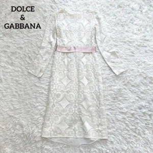 Dolce&Gabbana Women M Cotton All Lace Dress/Dress Ribbon Figure-Flattering Used - Picture 1 of 10