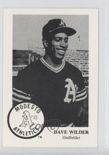 1985 Frank Chong Modesto A's Dave Wilder #21