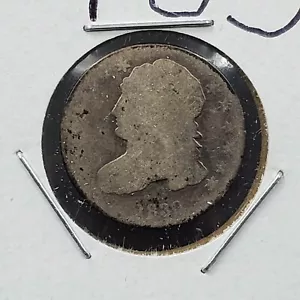 Moneda de diez centavos busto tapado 1830 promedio AG sobre buena moneda de plata antigua EE. UU. - Imagen 1 de 4