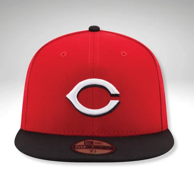 Cincinnati Reds CIN MLB Authentic New Era 59FIFTY Fitted Cap - RED/BLACK - Image 1 of 2