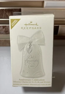 Hallmark Keepsake Our Anniversary Bell Ornament Milestone 2012 W/ Charms - Picture 1 of 3