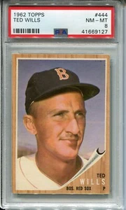 1962 Topps Baseball # 444 Ted Willis NM-MT PSA 8 +++ - Picture 1 of 2