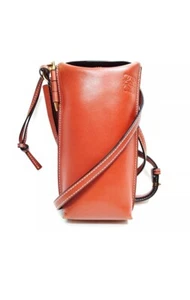LOEWE Shoulder Bag Brown Leather Gate Pocket - Picture 1 of 9