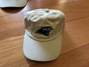 VINTAGE PANTHERS KHAKI TAN LOW PROFILE CAP EMBROIDERED NEW NEVER WORN ADJUSTIBLE - Picture 1 of 3