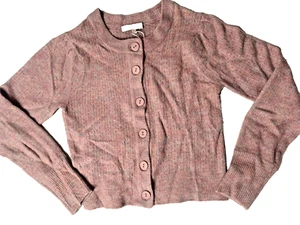 WAYF Nordstrom Pointelle Cardigan Sweater Size XL Blush NEW - Picture 1 of 6
