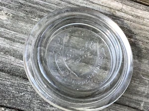 Vintage Bunte Candies Embossed Glass Jar Lid Insert Chicago - Picture 1 of 5