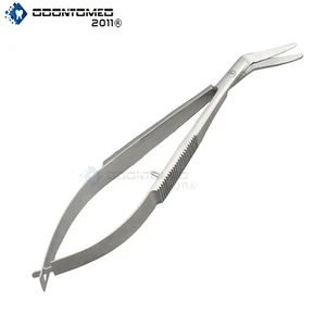 Katzin Corneal Transplant Scissors 4" Strong Curved Right - Picture 1 of 2