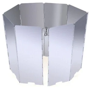 Campfire Wind Screen Shield Folding 8 Panel Lightweight Compact Camp Picnic BBQ - Foto 1 di 9