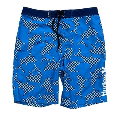 Hurley Blue Board Swim Shorts 9" Inseam Boys Youth Size 18 Men’s Sz 29 NWOT - Image 1 of 4