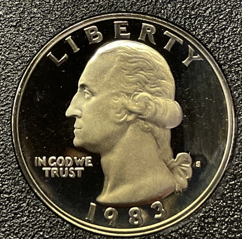1983 S Proof Washington Quarter From Proof Set With Free Shipping Cover