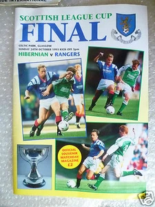 1993 Scottish League Cup FINAL - HIBERNIAN v RANGERS, 24th Oct - Picture 1 of 2