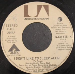 Paul Anka - I Don't Like To Sleep Alone (7", Single, Bei) (Very Good Plus (VG+)) - Bild 1 von 2