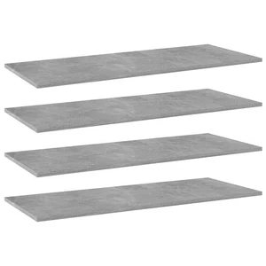 Juego de 4 Estantes Hormigón Gris Madera de Ingeniería Estante Extra Simple - Imagen 1 de 5