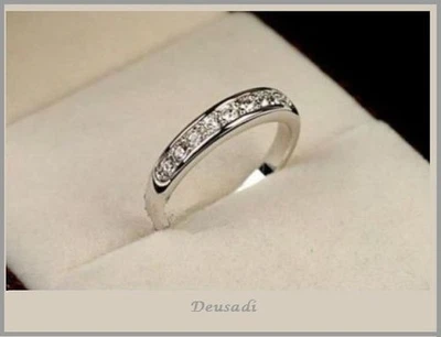 Ring Alice Für Verlobung, Steine Zirkonia Und Gold Weiß Laminat - Bild 1 von 2