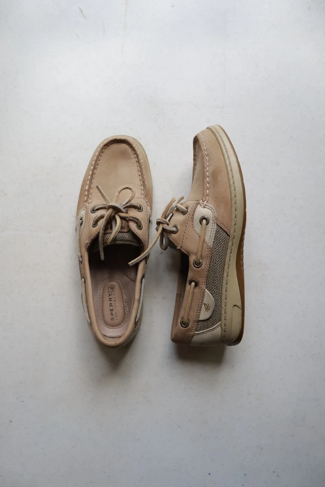 Sperry Topsider Bluefish 2 Eye Boat Shoes, #9276619, Leather, Women's 6M - Image 1 of 4