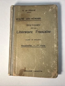 Résumé Aide-mémoire: Histoire de la Littérature Française" Plinval, Part I, 1925 - Picture 1 of 13
