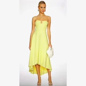 Vestido Midi Susana Monaco Sin Tirantes Alto-Bajo Con Cable Lima Pálida S - Imagen 1 de 13