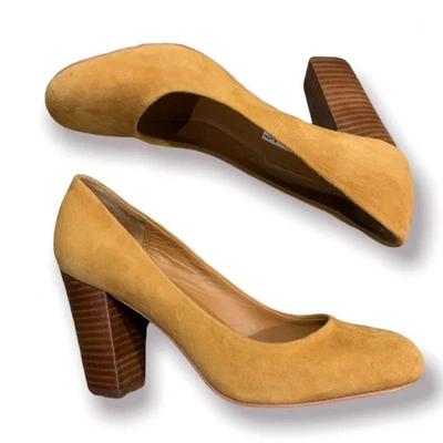 & Other Stories Tan Suede Heels Size 6.5 - Image 1 of 4