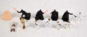 Lot of 11 Star Wars 1" Diecast Figures Darth Vader Skywalker Leia Plastic Jabba - Picture 1 of 5