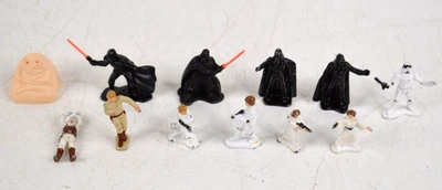 Lot of 11 Star Wars 1" Diecast Figures Darth Vader Skywalker Leia Plastic Jabba - Image 1 of 4