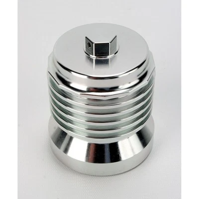 FLO Oil Filters Chrome FLO Stainless Steel Reusable Spin-On Oil Filter - PCS4C - Image 1 of 3