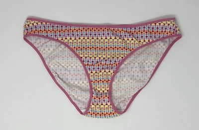 VTG Victoria's Secret PINK '04 Graphic Cotton Bikini Hearts Panty Size L NWT - Image 1 of 4