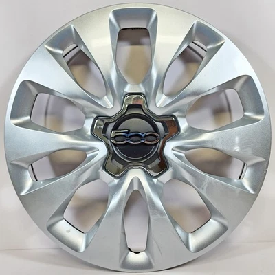 ONE 2016-2017 Fiat 500X 4 Door # 57581 16" Hubcap / Wheel Cover OEM # 6AP54LXHAA - Image 1 of 4
