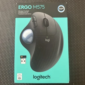 Logitech ERGO M575 910-005869 Wireless Trackball Mouse Bluetooth Black Brand New - Picture 1 of 2