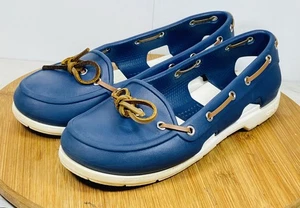 Women’s Crocs Shoes Sandals Boat Shoes Size 8 With leather Laces - Bild 1 von 8