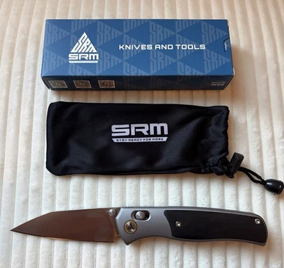 Cuchillos SRM Medalla 259L-AK Gris Aluminio y Madera de Ébano Cuchillo Plegable 259LAK Foto 1 de 4