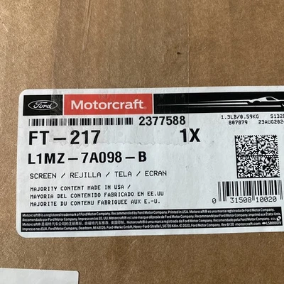 Transmission Filter Kit-Auto Trans Filter Motorcraft FT-217 L1MZ-7A098 -B - Image 1 of 2