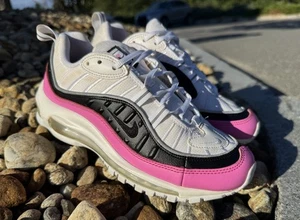 Nike Air Max 98 Women's Sneakers White/Pink/Black Size 6.5 - Picture 1 of 8