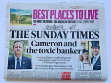 **DAVID CAMERON / PANDEMIC / DELIVEROO UK SUNDAY TIMES NEWSPAPER 28/3/2021**