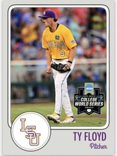 Ty Floyd Special Edition 2023 College World Series Custom Card LSU Baseball