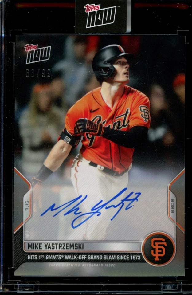 2022 Topps Now #537A Mike Yastrzemski Auto Autograph #d 63/99 - Image 1 of 2