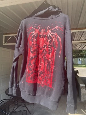 Ношеная ~ толстовка с капюшоном на молнии ~ эксклюзивный выпуск Hot Topic ~ M ~ готическая, DM перед покупкой - Изображение 1 из 4