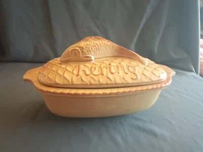 Heringstopf, Vorratstopf, Terrine,  aus Keramik, hellbraun. - Bild 1 von 4