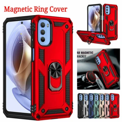 Stand Armor Hard Ring Phone Case For Motorola Moto G31 G41 G50 G30 G10 G71 G51 - Image 1 of 4