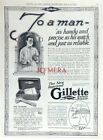 GILLETTE 'New Standard' Safety Razor Advert : 1922 Shaving Print