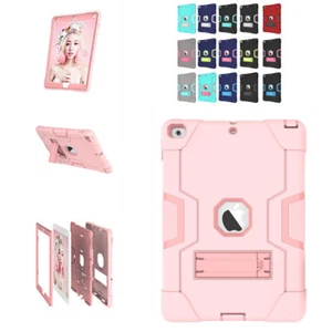 For iPad 9.7" 5th 6th 2017 2018 Shockproof Hard Rubber Hybrid Guard Case Cover - Picture 1 of 22