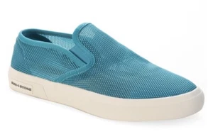 Sun + Stone Men's Lyle Turquoise Slip On Sneakers 9.5 M Vacation Island Cruise - Picture 1 of 2