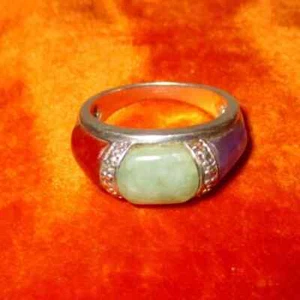 Sterling Silber 925 Edelstein Ring Größe 6 - Bild 1 von 2
