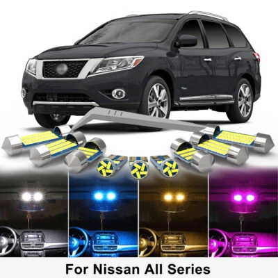 LED Interior Lights Bulbs For Nissan Pathfinder Rogue Qashqai Frontier Titan D22 - Image 1 of 4