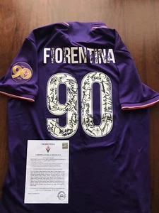 Super Ultra Rare Fiorentina All Time Great Signed 90 Years Jersey - Picture 1 of 10