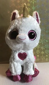 NEW - CHERIE Valentine Unicorn TY BEANIE BOO 9 Inch Medium WALGREENS Plush Boos - Picture 1 of 6