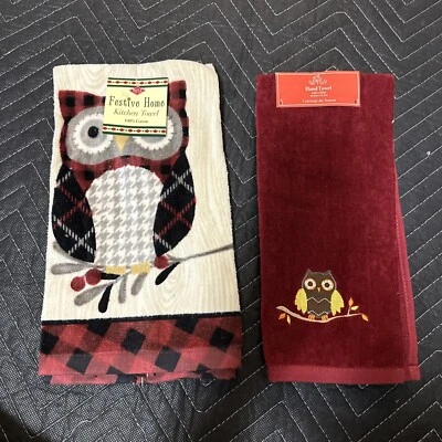 Toalha de mão Owls Festival Home e Celebrate The Season - Imagem 1 de 4